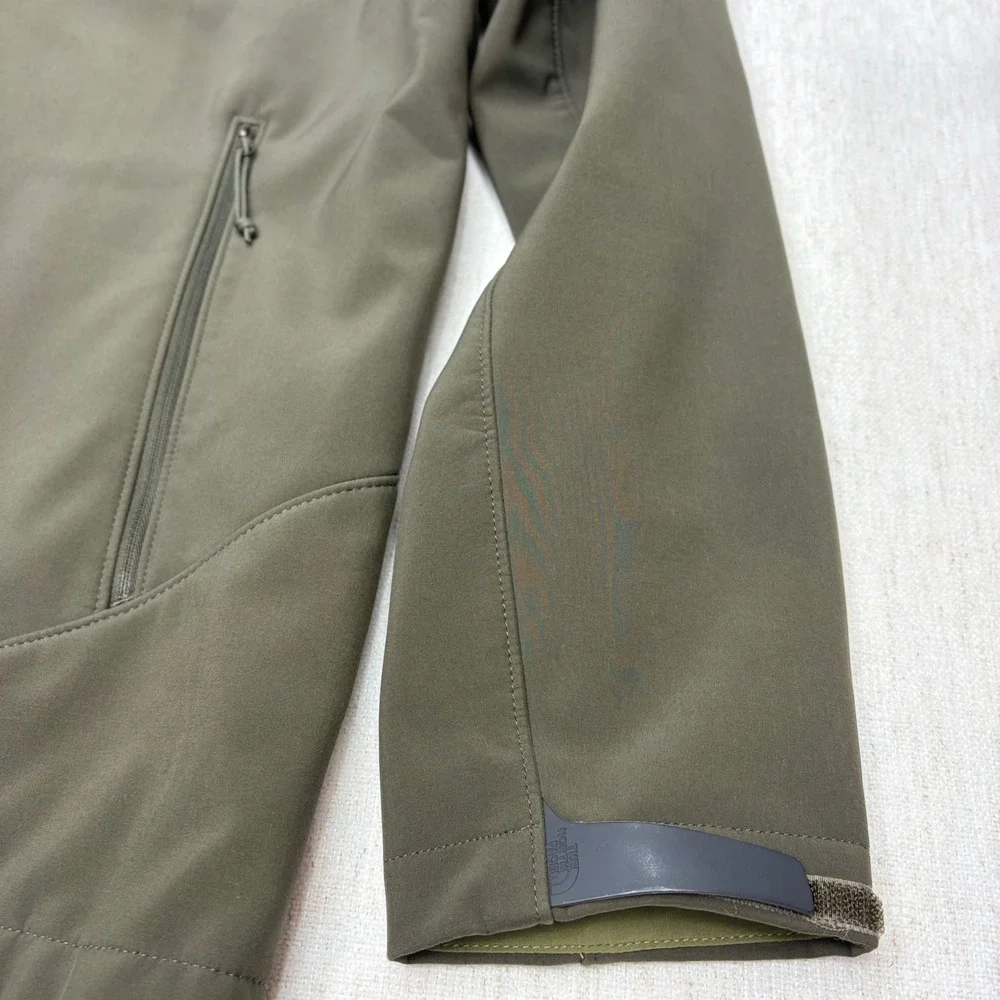 The North Face Apex Bionic Softshell Jacket Mens XL Green Full Zip Fleece Read!!
